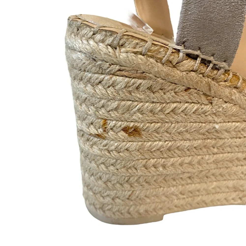 Dolce Vita Shae Platform Espadrille Spring Boho Casual Chic‎ Wedge Sandal Gray